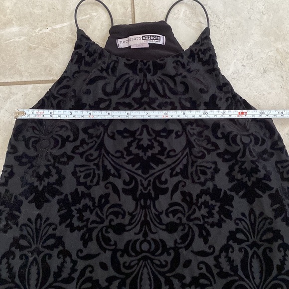 Necessary Objects USA Vintage Black Velvet Tank Top - Picture 5 of 6